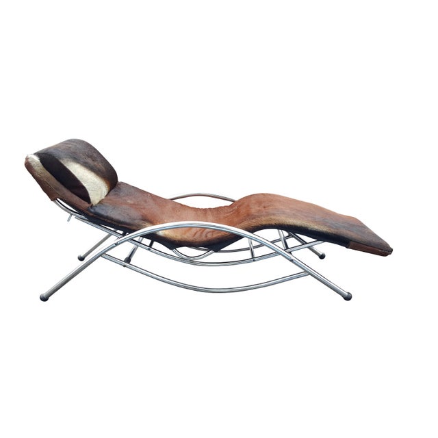 Modernist Cowhide Chaise Lounge Chairish