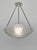 NOVERDY & MAYNADIER A French 1930s art deco pendant light in nickel plated solid brass holding a bowl in clear frosted...