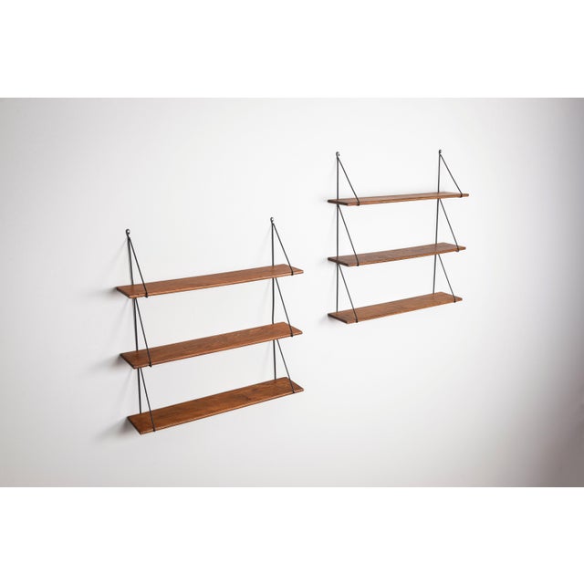 Minimalistic Wooden Shelving Units, 1960s, Set of 2 For Sale - Image 6 of 14