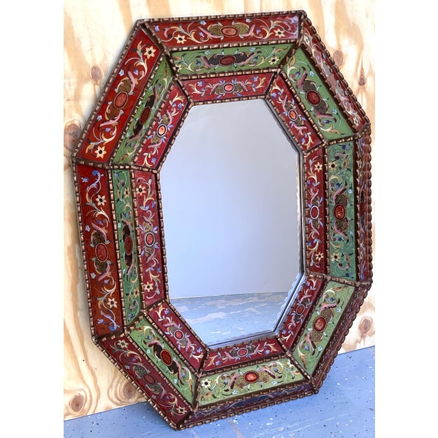 Spanish Colonial Style Giltwood and Verre Églomisé Mirror For Sale - Image 16 of 18