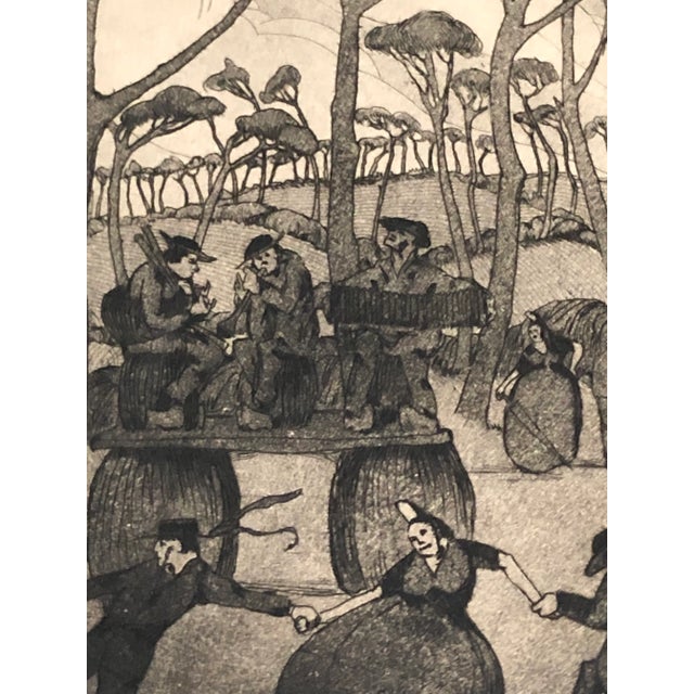 1920s Gale Turnbull Signed Framed Etching Artwork, 1920's For Sale - Image 5 of 10