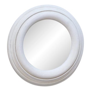 Vintage Whitewashed Convex Mirror For Sale