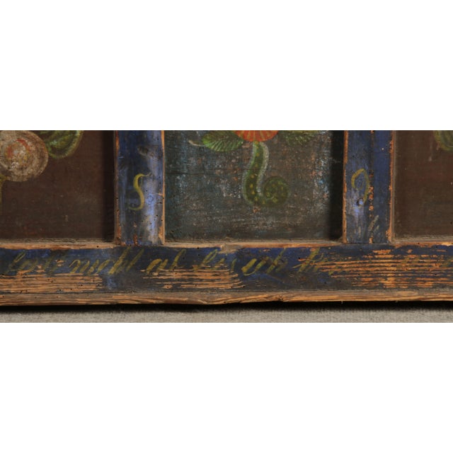 Wood Small Antique Chamfered Chest in Softwood, 1897 For Sale - Image 7 of 18