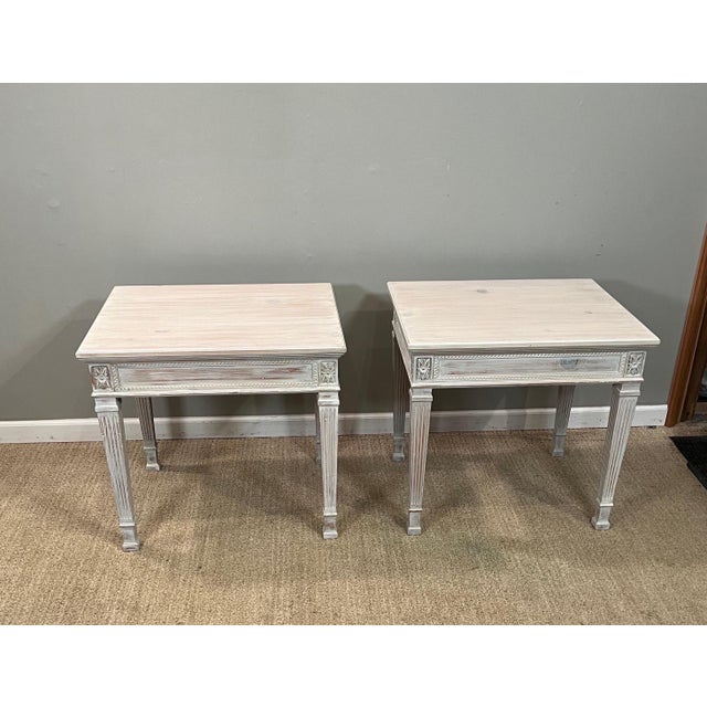 Wood Pair of Painted Pine Bedside Tables For Sale - Image 7 of 10