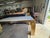 1970s French Modern Brass and Travertine Dining Table For Sale - Image 12 of 18