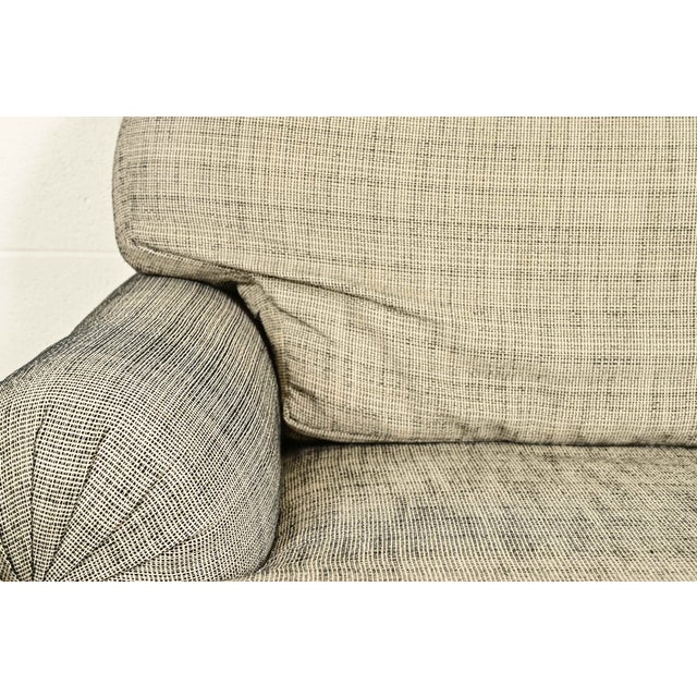 Ethan Allen Modern Upholstered Oversized Lounge Chair With Ottoman For Sale - Image 10 of 15