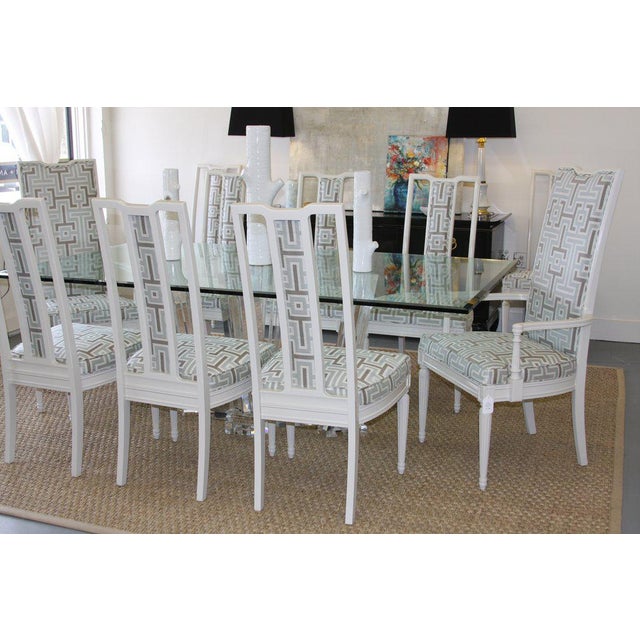 MidCentury Modern Geometric Print Dining Chairs Set of 10 Chairish