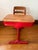 Mid 20th Century Mid Century Red Metal Children's School Desk With Attached Wood Seat For Sale - Image 5 of 10