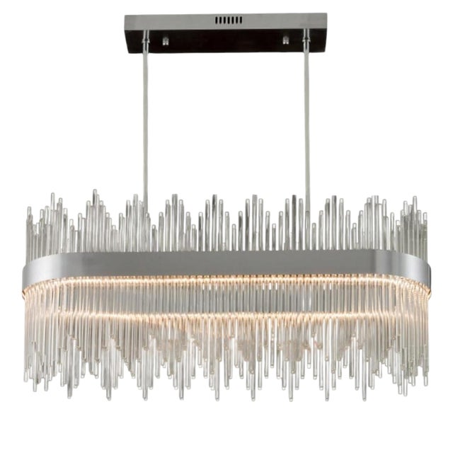 Collection Spiga Chandelier in Metal and Glass by Jago For Sale