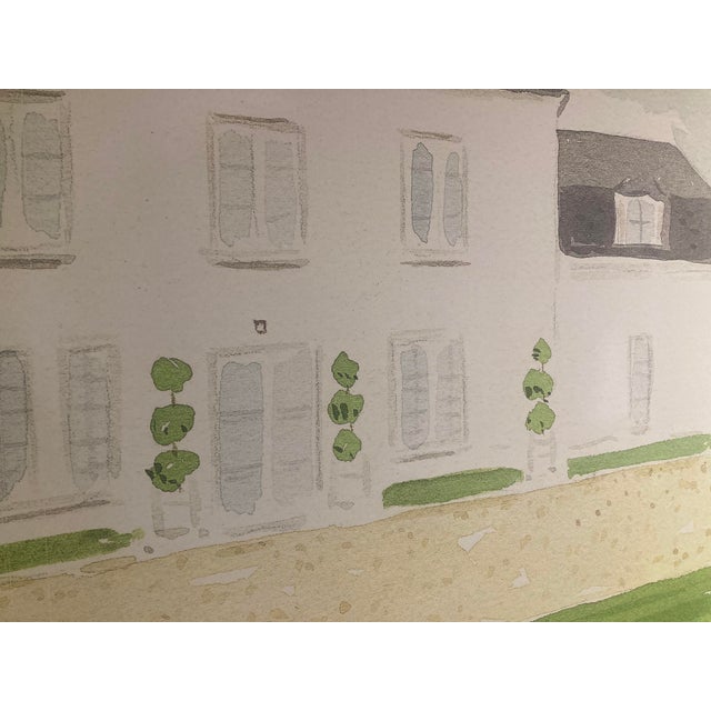 Chateau Painting Printed on Large Canvas-2 For Sale - Image 4 of 12