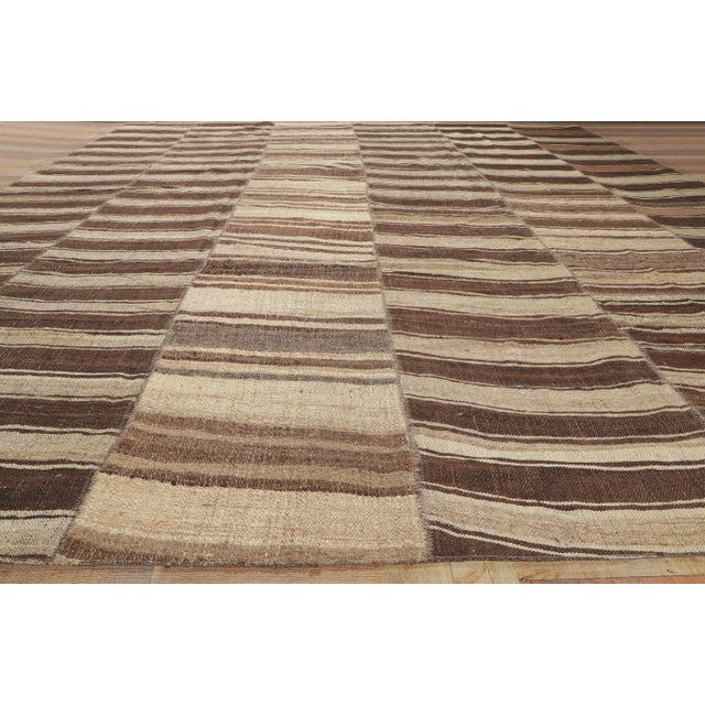 Mid 20th Century Wabi-Sabi Turkish Kilim Rug - 12'03 X 15'04 For Sale - Image 4 of 9