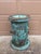 Verdigris Vintage English Country Classical Verdigris Iron Sundial on Copper Pedestal Base "Grow Old Along With Me" For Sale - Image 8 of 12