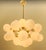 Italian 21st Century Ovale Natural Brass Glossy White Murano Sputnik Chandelier by Fabio LTD For Sale - Image 3 of 8