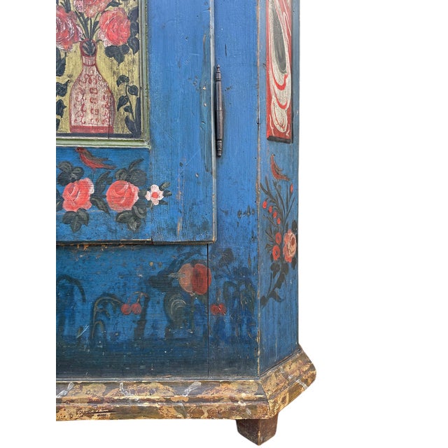 Antique Blue Painted Cupboard, 1850 For Sale - Image 10 of 18