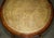 2000 - 2009 Flamed Hardwood Heritage Green Leather Top & Brass Lions Paw Castor Side Table For Sale - Image 5 of 11