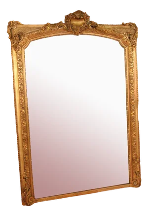 Antique Golden Mirror, 19th Century