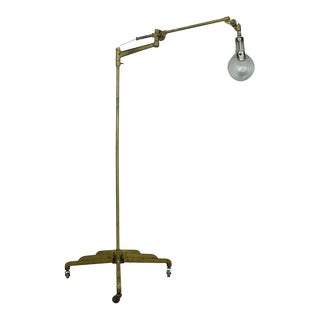 Mid 20th Century Woodward Machine Co. Detroit Adjustable Floor Lamp For Sale