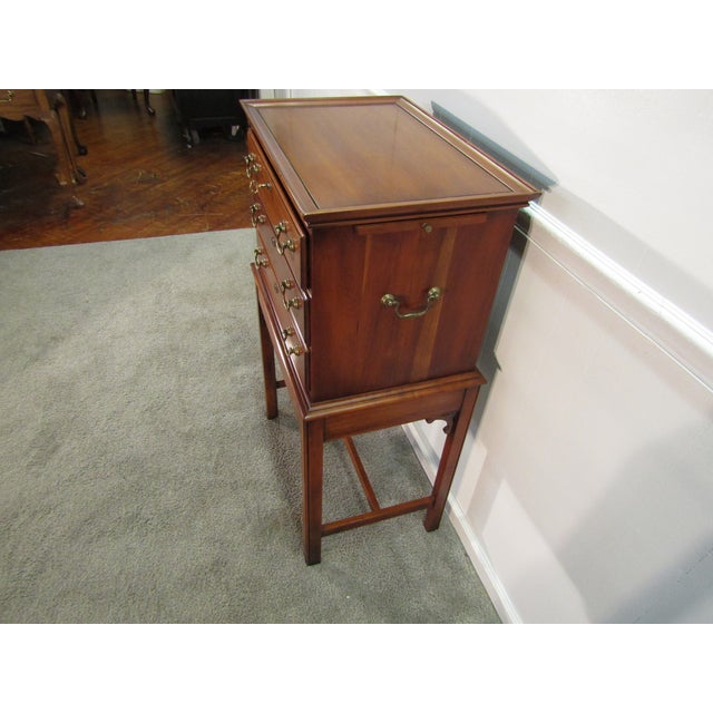 Traditional Statton Solid Cherry Silverware Chest For Sale - Image 3 of 9