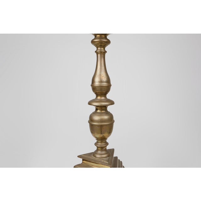 Large French Church Candlestick in Bronze, 1890s For Sale - Image 6 of 11