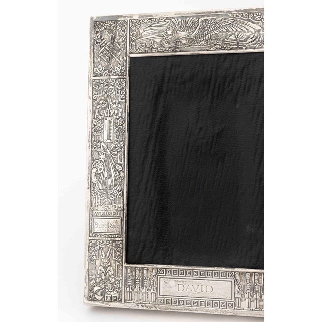 1960s Cartier Sterling Baby Announcement Picture Frame For Sale - Image 5 of 7