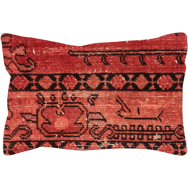 Art Deco 1960s Turkish Oushak Lumbar Pillow For Sale - Image 3 of 3