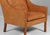 Børge Mogensen Danish Wingback Chair in Teak and Red Leather attributed to Børge Mogensen for Fredericia For Sale - Image 4 of 7