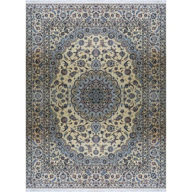 Nain Rug in Hand-Knotted Wool and Silk For Sale - Image 4 of 4