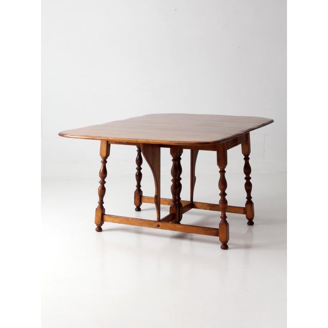1940s American Chair Co Drop Leaf Gateleg Dining Table For Sale - Image 11 of 18