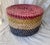 Red Vintage Med. Size Straw Coiled Multi-Color Basket For Sale - Image 8 of 8