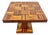 Mid-Century Modern Butcher Block Parquet Side Table For Sale