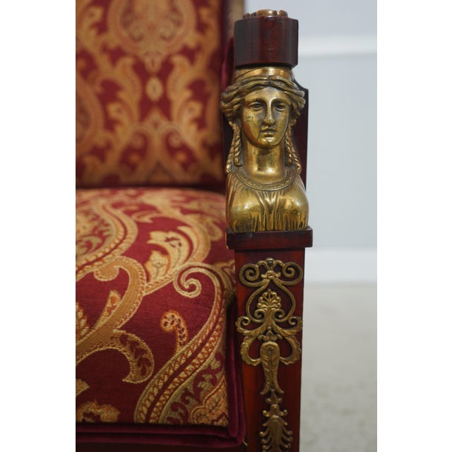 Antique 19th C. French Empire Bronze Mounted Settee Loveseat For Sale - Image 14 of 18