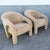 Postmodern Sculpted Tan Velvet Lounge Chairs - A Pair For Sale - Image 4 of 9