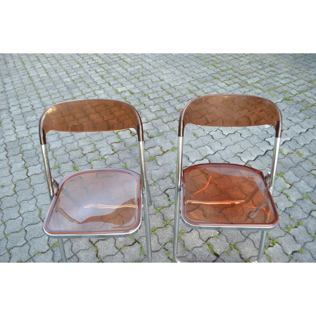 Mid-Century Modello Depositato Folding Chairs, Italy, 1970s, Set of 2 For Sale - Image 4 of 18