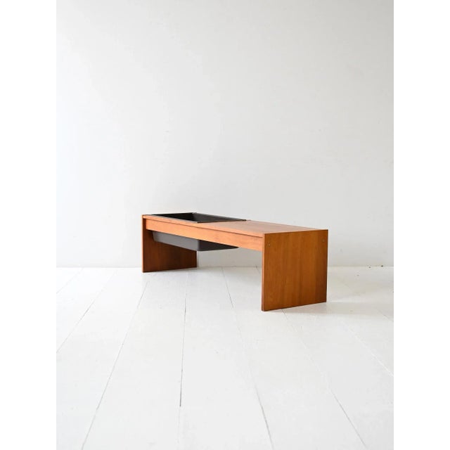 Vintage Scandinavian Teak Coffee Table with Flower Holder, 1960s For Sale - Image 4 of 8