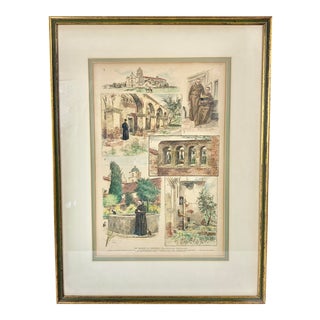 Vintage Missions of California Print For Sale