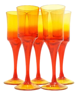 Glasses by Zbigniew Horbowy for Sudety Glassworks, Poland, 1970s, Set of 5