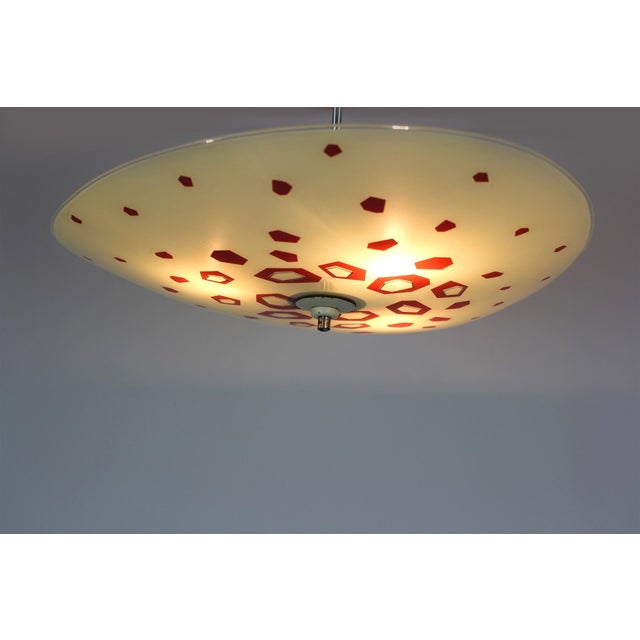 Large Vintage Czechoslovakian Opaline Glass Pendant Lights, 1970s, Set of 2 For Sale - Image 10 of 18