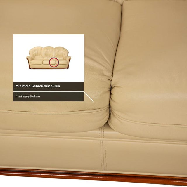 Three-Seater Sofa in Leather and Wood from Nieri For Sale - Image 10 of 16