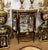 French French Louis XV Display Cabinet With Marble Top – Solid Wood Vitrine With Gold Leaf Details For Sale - Image 3 of 3