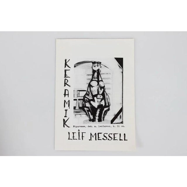 Blue Danishl Round Ceramic Dish with Figurative Bat Motif by Leif Messel, 1997 For Sale - Image 8 of 12