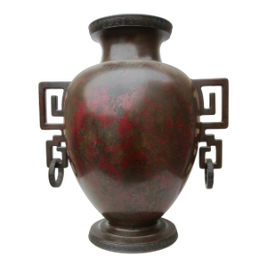 Massive Japanese Meiji Bronze Vase by Sencho Ku Circa 1900