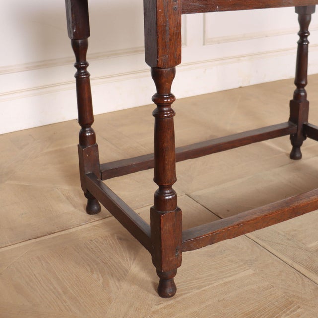 English Side Table in Oak For Sale - Image 4 of 9