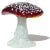 Murano Murano Deep Red Orange White Spots Vintage Italian Art Glass Mushroom Toadstool Paperweight Sculpture For Sale - Image 4 of 7