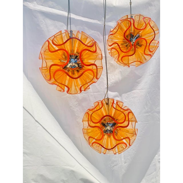 Orange Qis Design Coral Ball Pendant Lights For Sale - Image 8 of 11