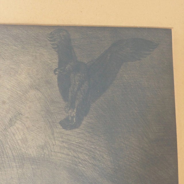 Etching by Rudolf Jettnar: The liberation of Prometheus.