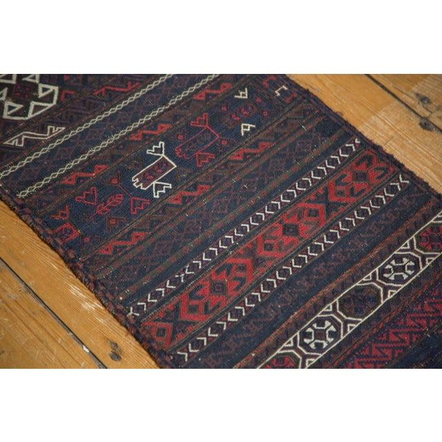 Brick Red Antique Belouch Soumac Rug Runner - 1'7" x 10'4" For Sale - Image 8 of 11