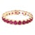 14k Gold Round Ruby Eternity Band Stacking Ring Size 6.5 For Sale