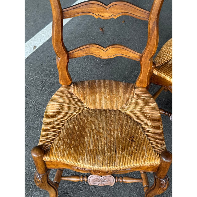 French Set of 4 French Dining Chairs For Sale - Image 3 of 7