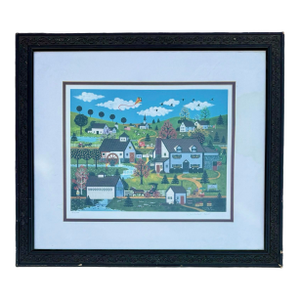 Late 20th Century J. Wooster Scott “Doc’s Day Off” Americana Lithograph, Signed & Framed Original Art