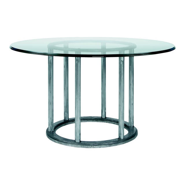 Century Furniture Mesa 54" Dining Table with Round Glass Top Chairish